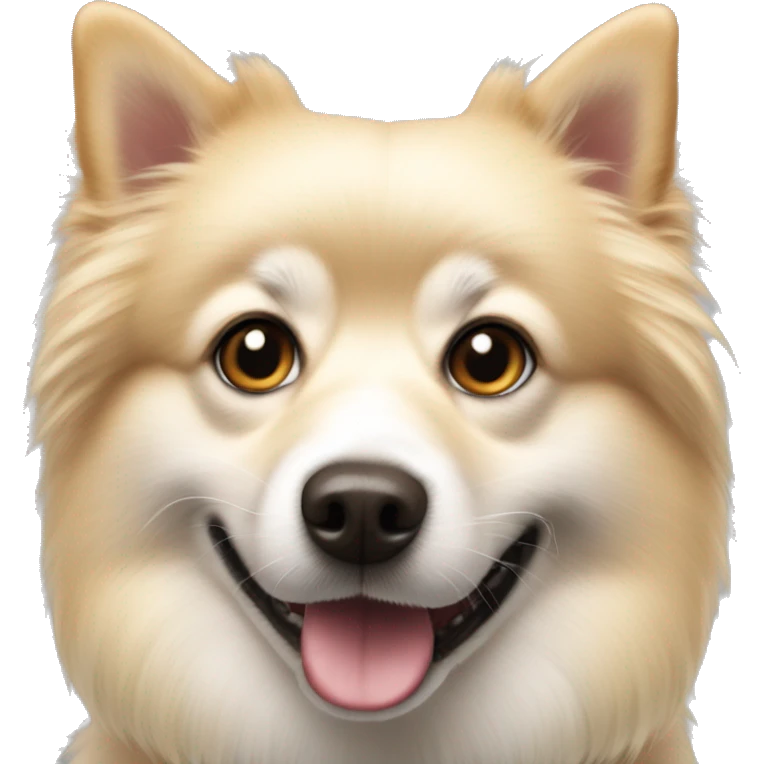 Chien spitz blond emoji