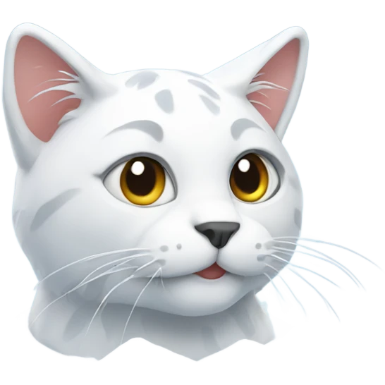 Cat made out of snow emoji