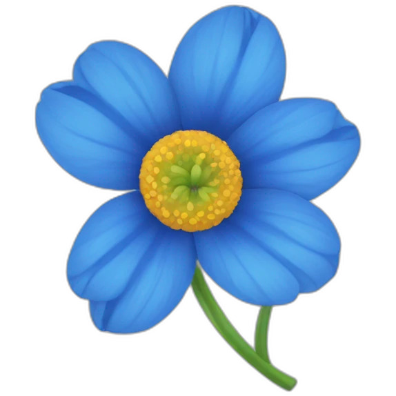 blue flower emoji