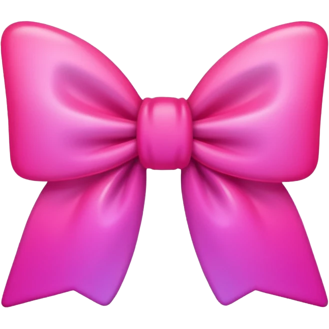 create an emoji for bow in neon pink color add outline in dark pink and colours should be gradient with bright neon emoji