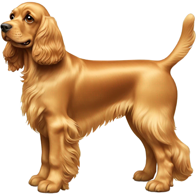 Dog-golden-english-cocker-spaniel-standing emoji