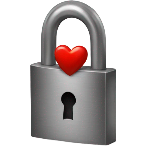Lock with a heart  emoji