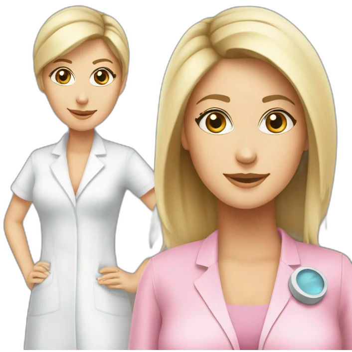 Posh-Radiologist-performing-breast-mammography-to-leni-klum emoji