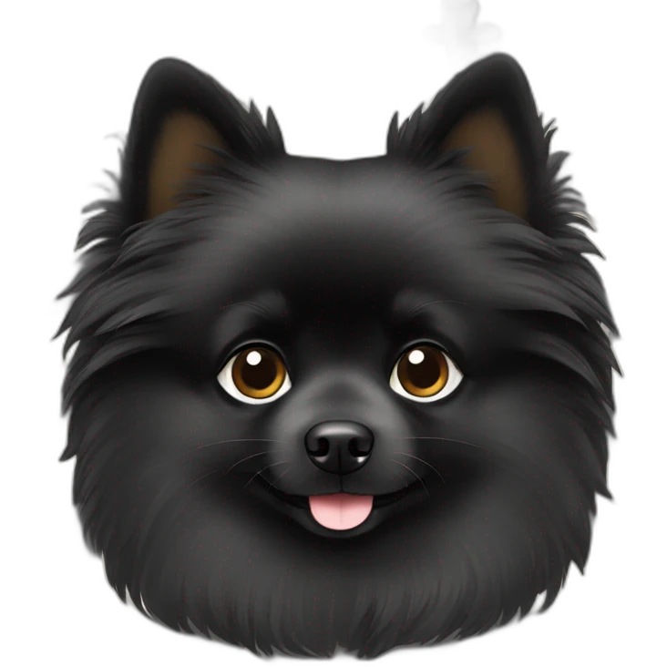 black pomeranian emoji
