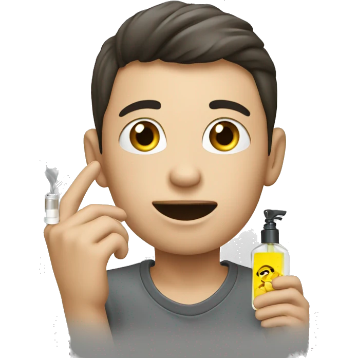 Boy spraying perfume  emoji