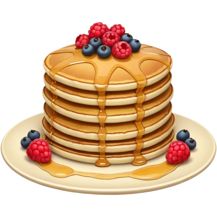 Pancakes with berries on top emoji