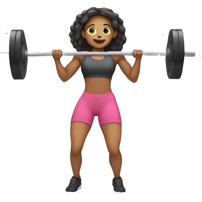 girl doing barbell hip thrusts  emoji