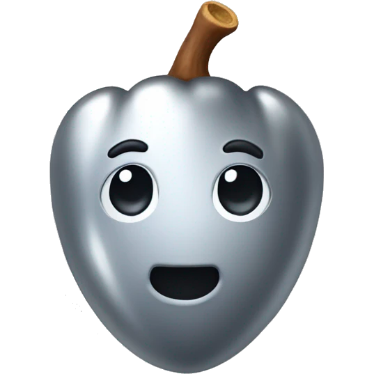 SINGLE sparkling silver acorn emoji