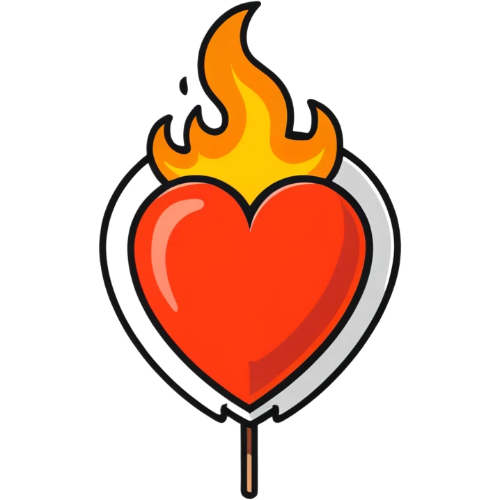 Burning heart emoji