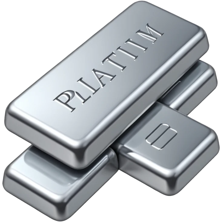 platinum bars, platinum text emoji