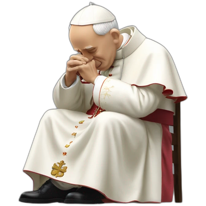 the pope innocently snorting lines emoji