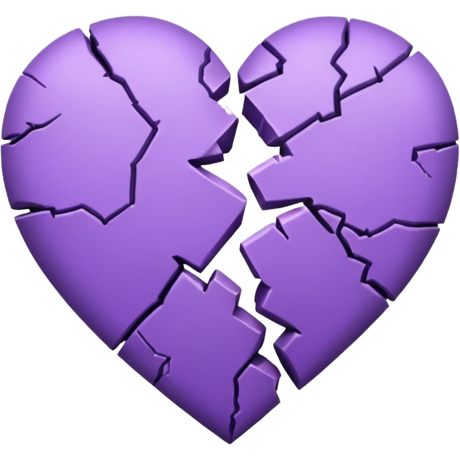 purple broken heart emoji