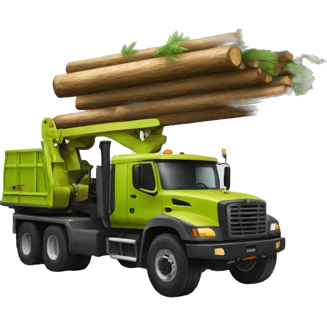 forest forwarder truck with timber emoji