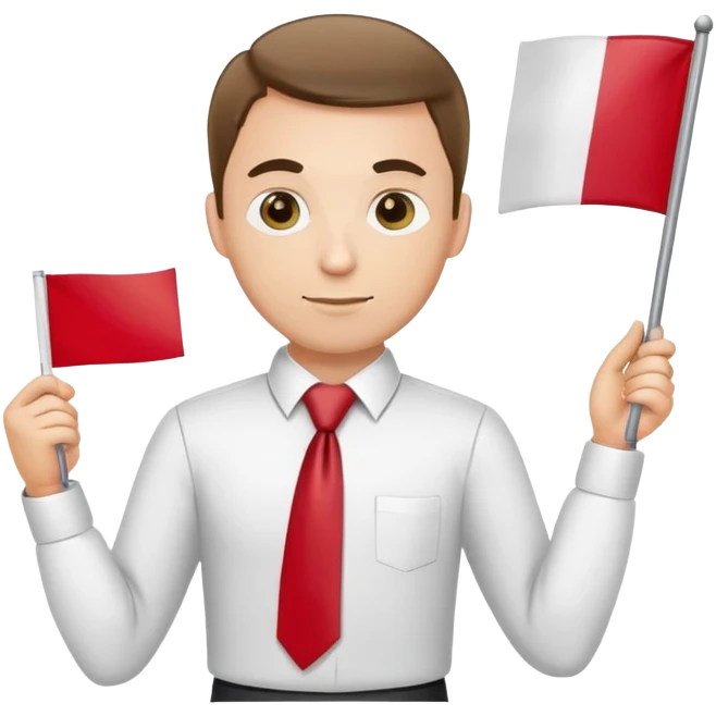 tie man polish flag emoji