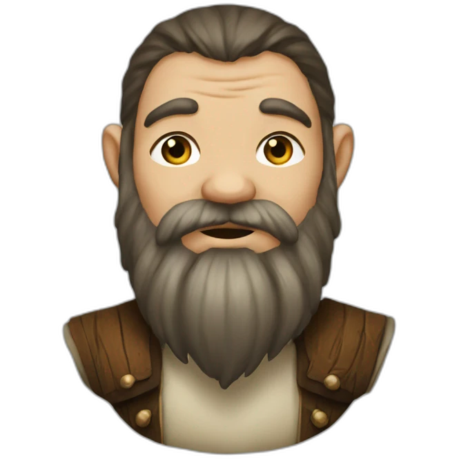dwarf from adnd with long beard emoji