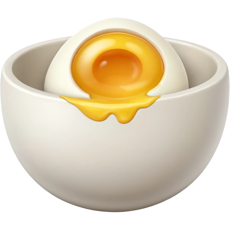 egg in bowl,  emoji