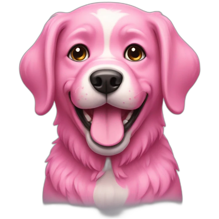 Pink dog emoji