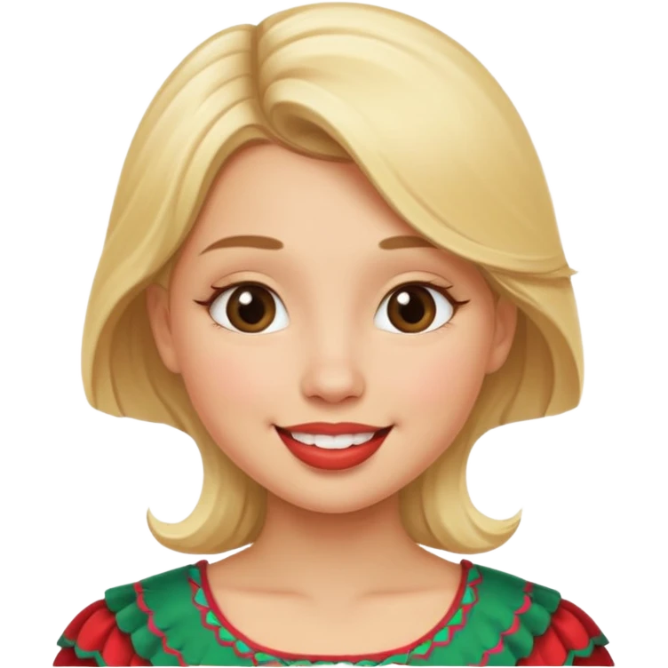 Cute Mexican kissing blonde girl emoji