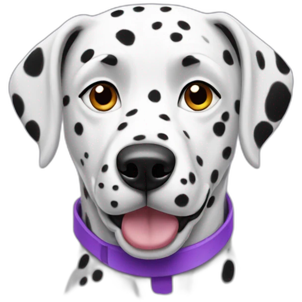 dalmatian with purple spots emoji