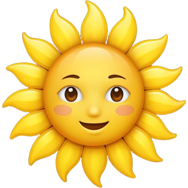 Sun, no face emoji