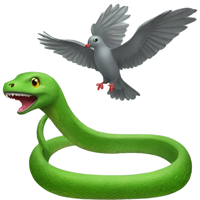 snake and pigeon emoji