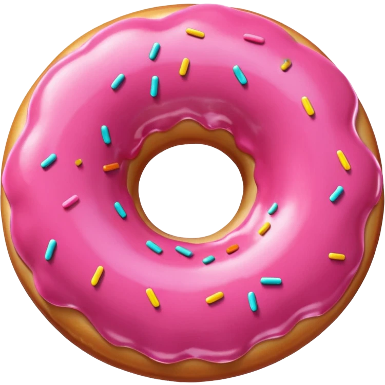 donut rosa liso sem granulado emoji