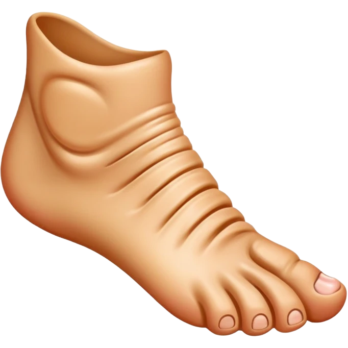 Foot with a million toes emoji