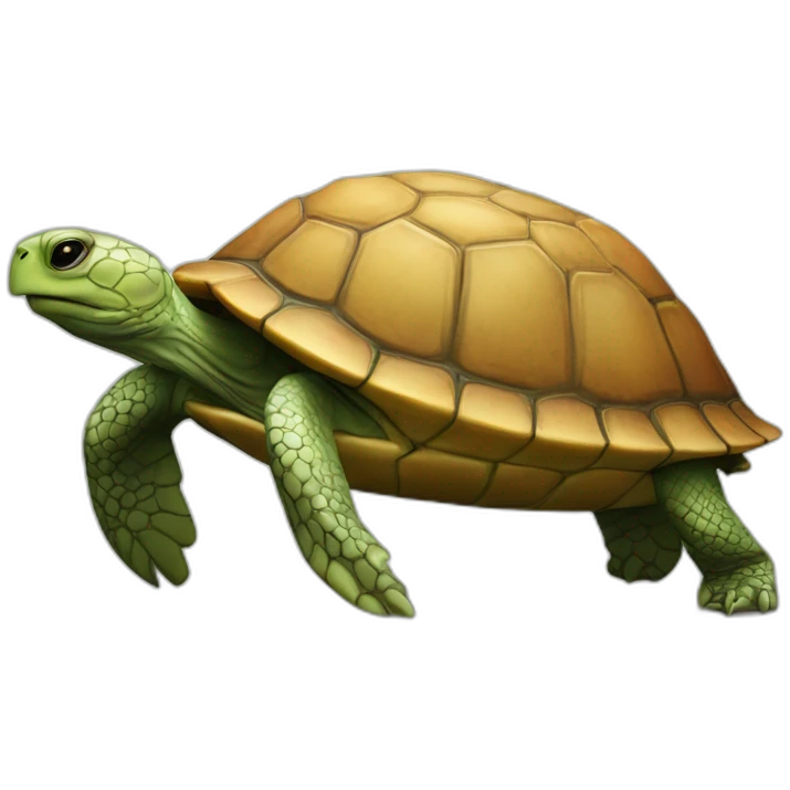 Une tête de mort sur une tortue emoji