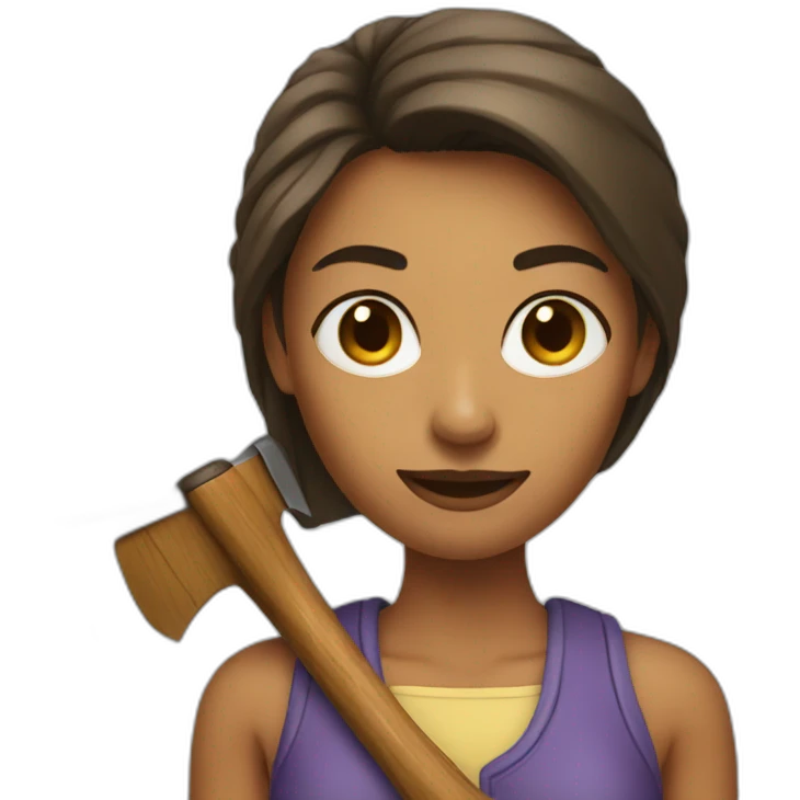 woman with axe emoji