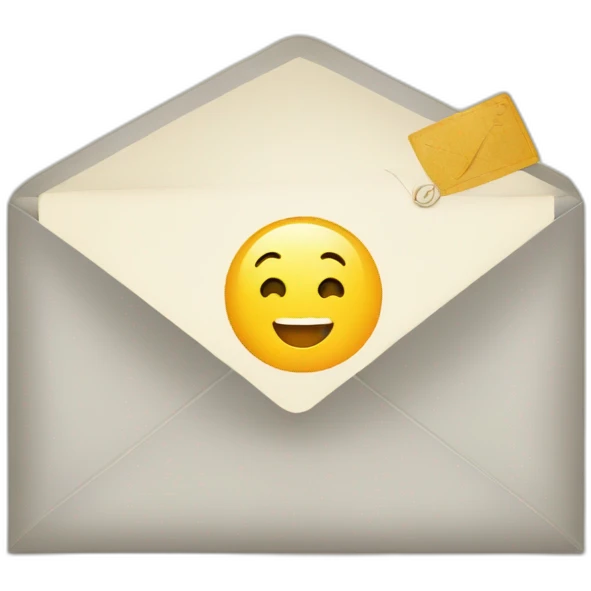 Gute envelope with invitation emoji