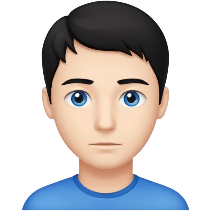 A young man with parted black hair. emoji