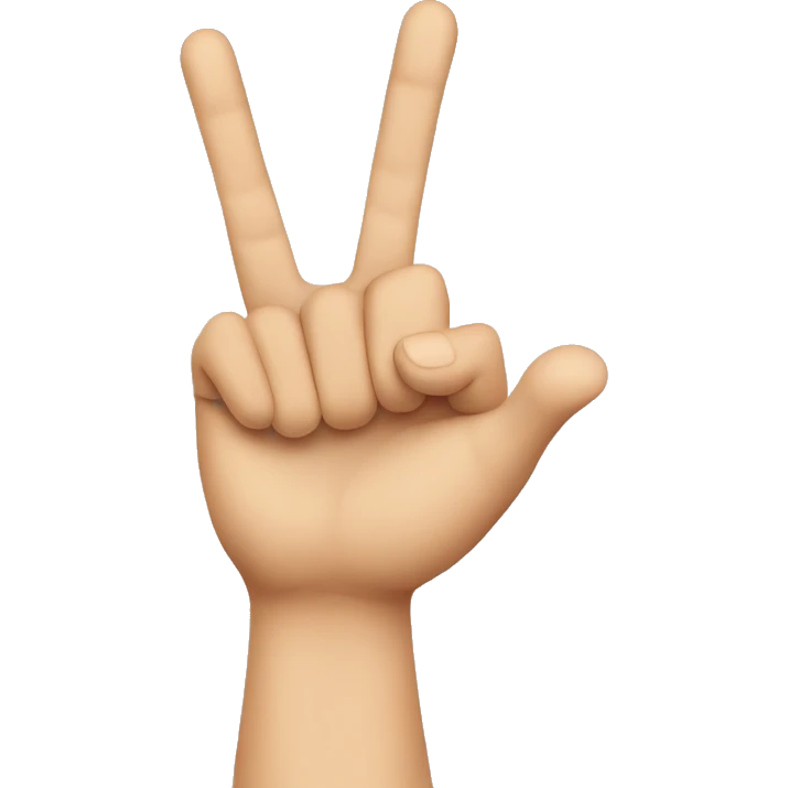 hand holding up three fingers with a wave behind  emoji