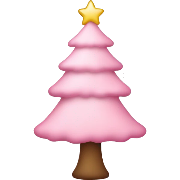 light pink christmas tree emoji