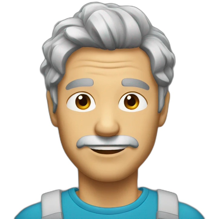 Old with dark gray hair crossfiter emoji