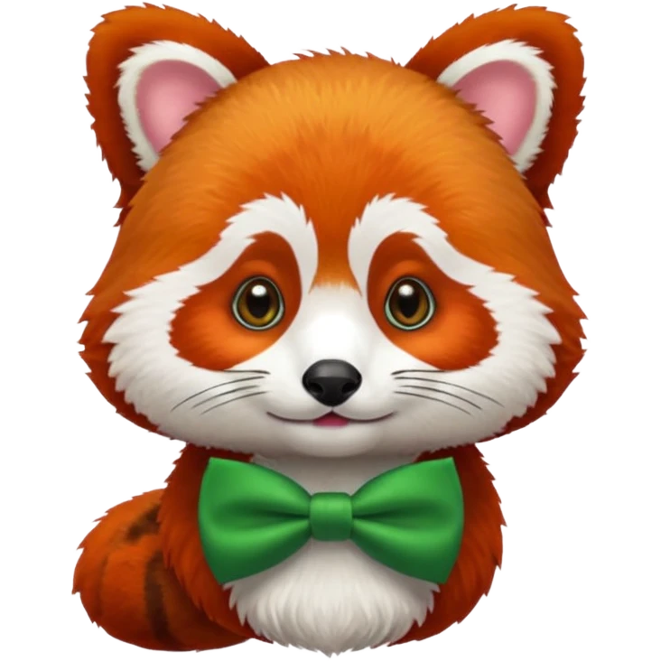 red-panda-with-green-bow-tie emoji