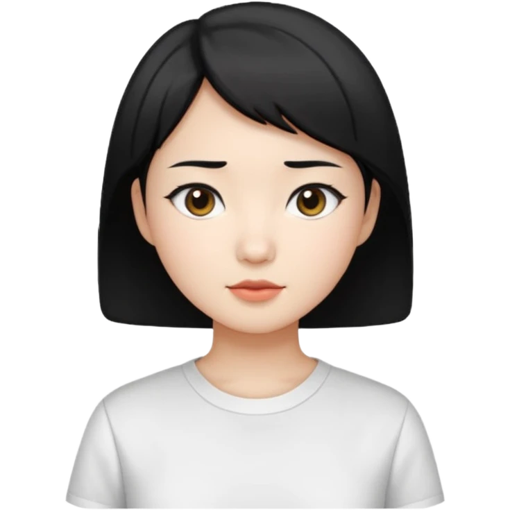 korean woman with short hair emoji