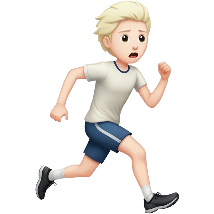 Scared running from truth emoji