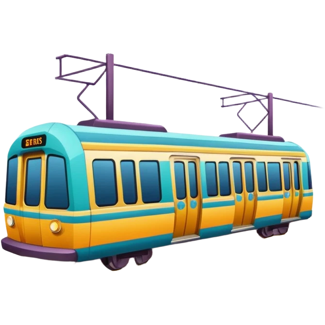 stylized subway lines on card. emoji