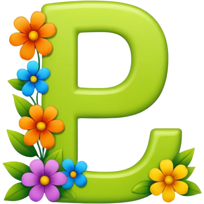 group of number 7s with flowers along the outline emoji
