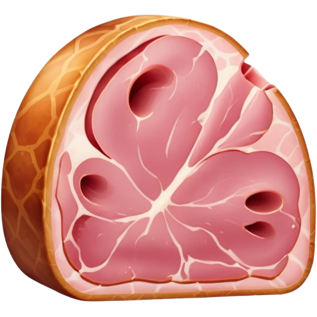 A slice of pink ham meat emoji