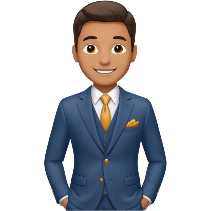 male 40 in cool suit emoji