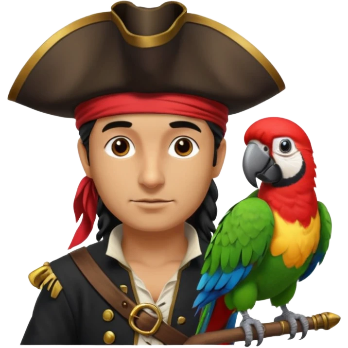 pirate and parrot emoji