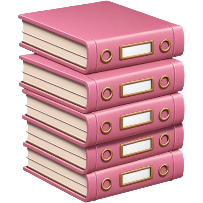 pink and brown files pile emoji