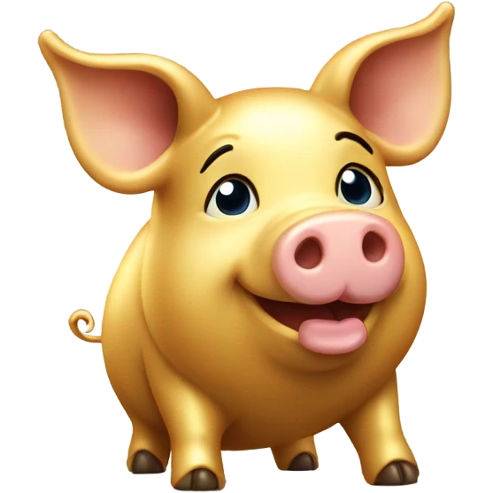 golden pig emoji
