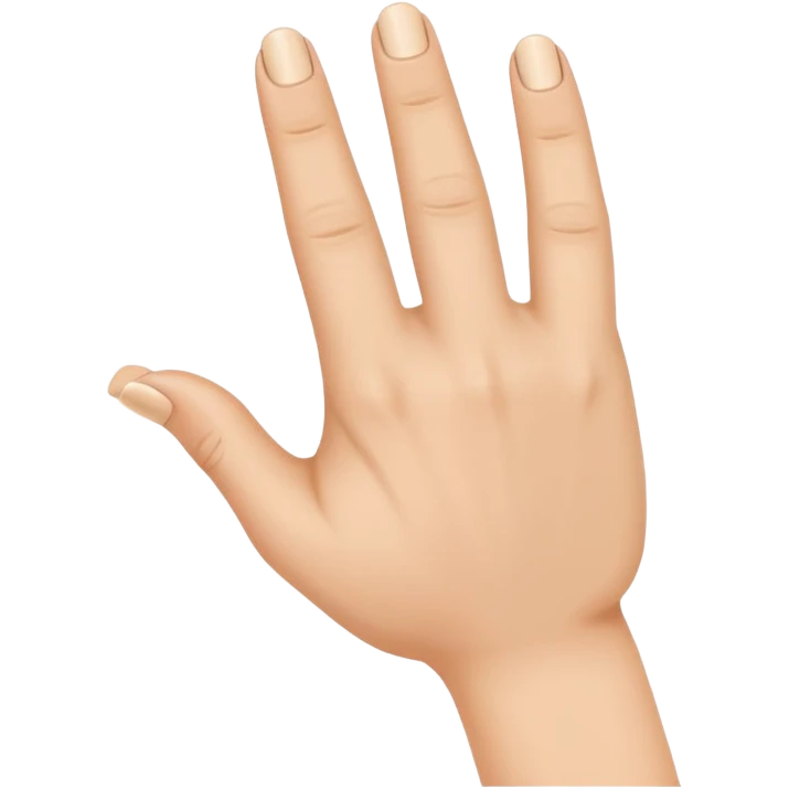 hand with ring finger and thumb down emoji