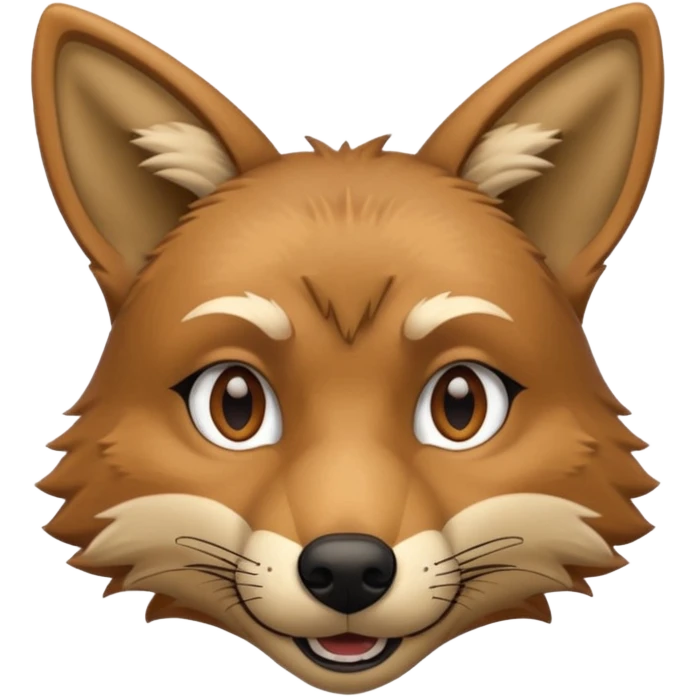 smug urban coyote face emoji