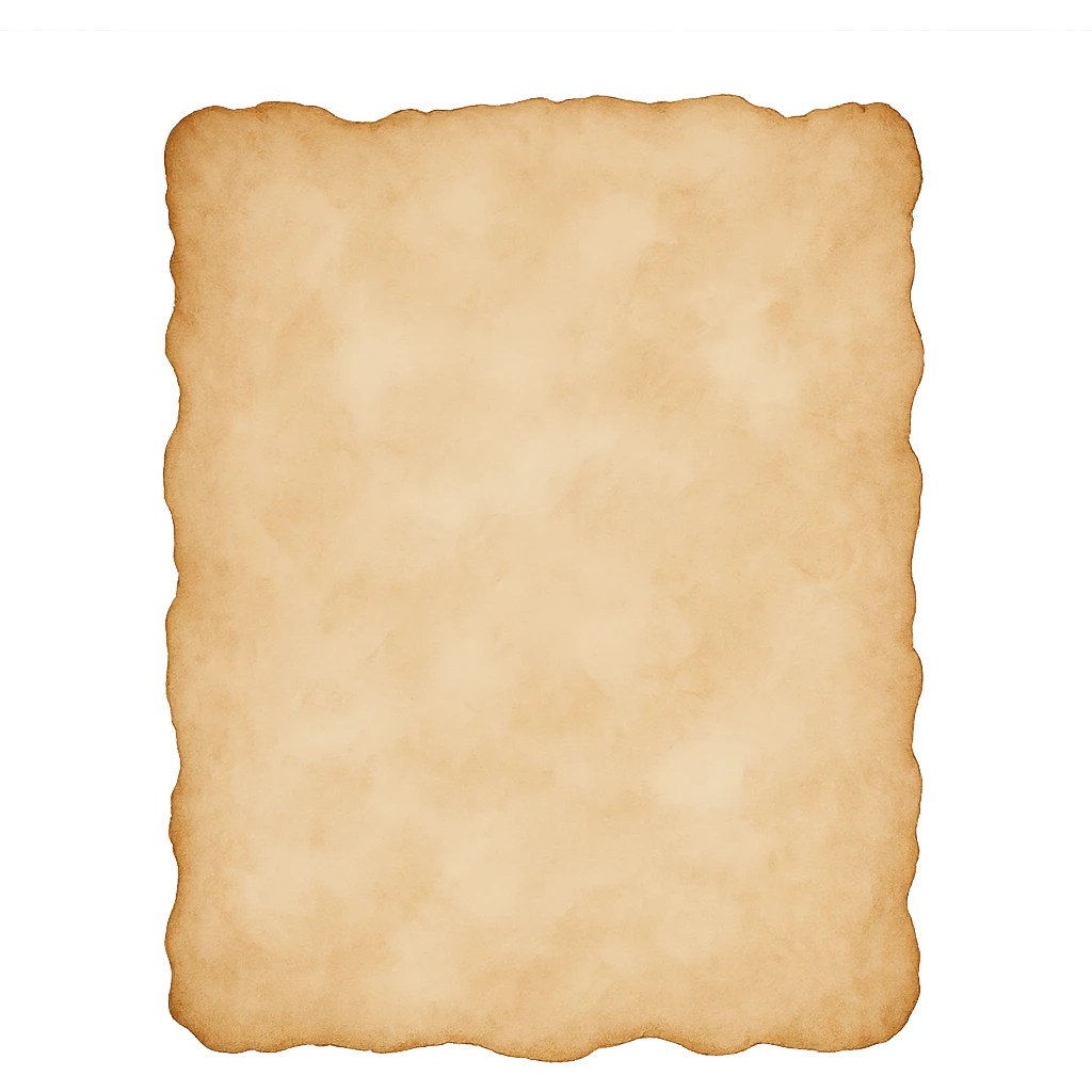 abstract vintage paper edge with uneven shape, soft hand-painted texture, transparent background, no face, no hands, no legs, no characters emoji