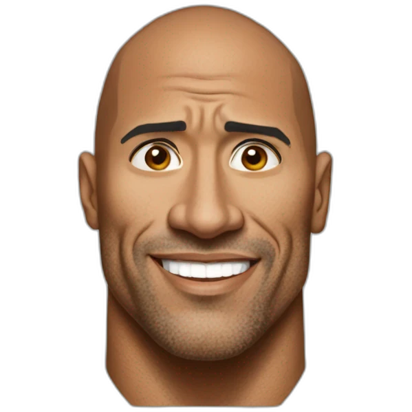 the rock with compiture emoji