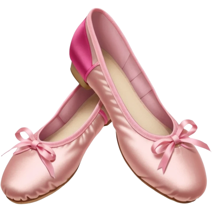 Pink ballet point shows emoji