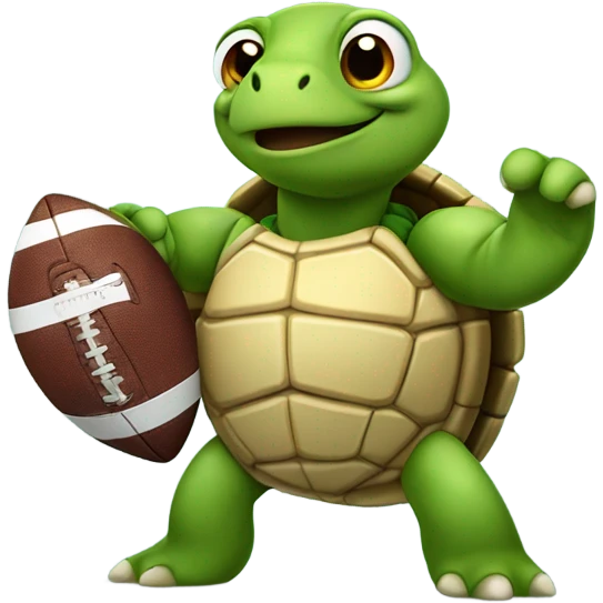  turtle throwing a football emoji